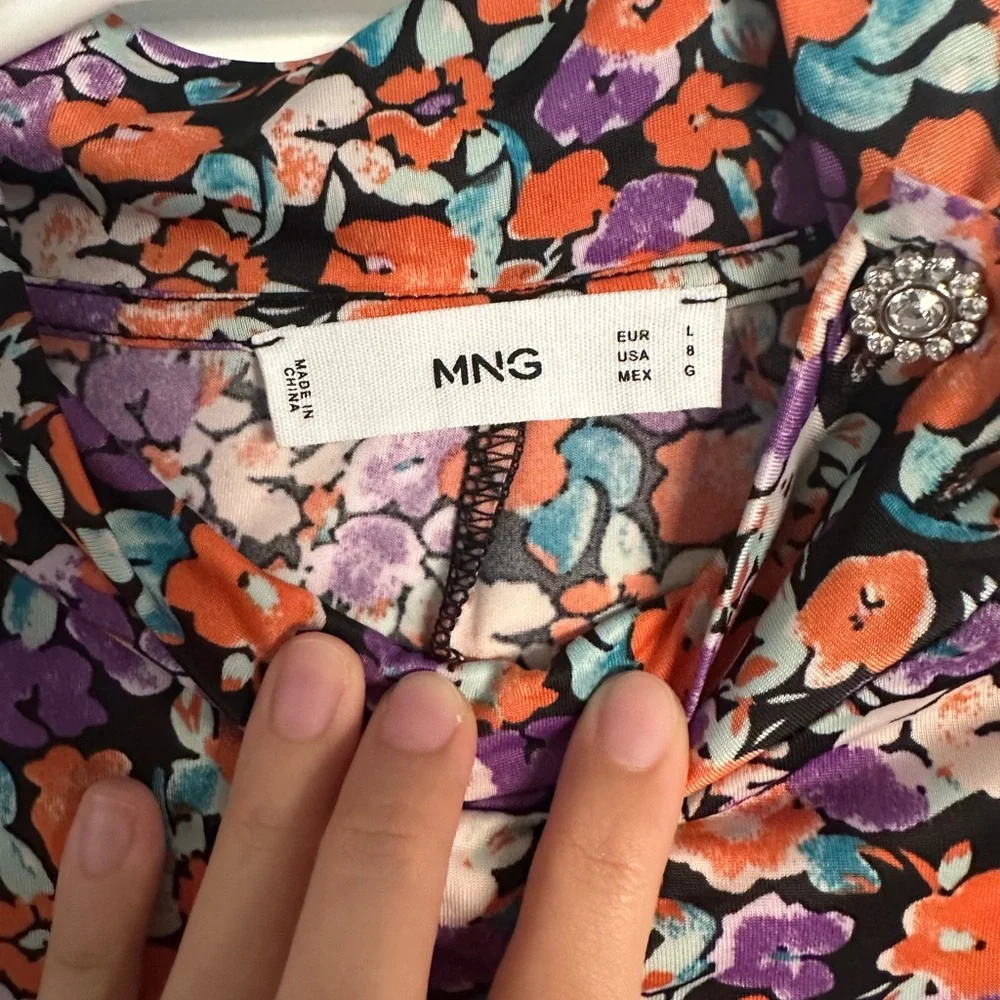 (2/$20) Mango Floral Long Sleeve Dress - Picture 5 of 5